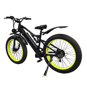 Vélo électrique sport à double suspension avec pneus neige 26*4, cadre en alliage d'aluminium, batterie lithium 48V 15AH, moteur sans balais et freins à disque - Product Image 4