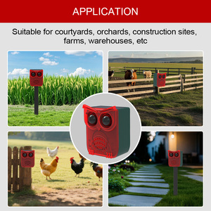Alarme solaire infrarouge extérieure étanche IP55 avec 13 sons et alarme lumineuse clignotante pour dissuader les animaux sauvages - Product Image 5