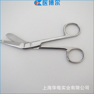Ciseaux à gaze médicale en acier inoxydable de Shanghai, ciseaux à gaze d'urgence, 14 cm et 18 cm, réductions en gros disponibles. - Product Image 5