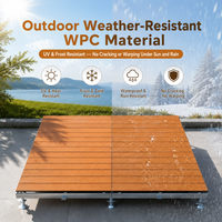 Système de terrassement modulaire en WPC, hauteur réglable, étanche, pour projets commerciaux, construction de terrasses extérieures