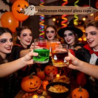 Ensemble de verres à whisky Old Fashioned Ghost & Boo Icon 14OZ |   Design mignon pour les fêtes de fin d'année et les cadeaux de décoration intérieure