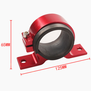 Fuel Pump Mounting <b>Bracket</b> 50mm Red Aluminum Racing Quick Install For Retrofit Upgrade - Product Image 1