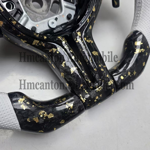 Volant de direction en cuir et fibre de carbone forgée pour BMW Série 5 F30 F10 F32 F90 F80 F82 F87 - Product Image 6