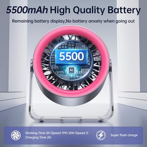 Ventilador de Circulación de Alta Velocidad de Escritorio, Pequeño, USB, Silencioso, Inalámbrico, Portátil, para Uso Doméstico y en Dormitorios, con Batería de 5000 mAh - Product Image 2