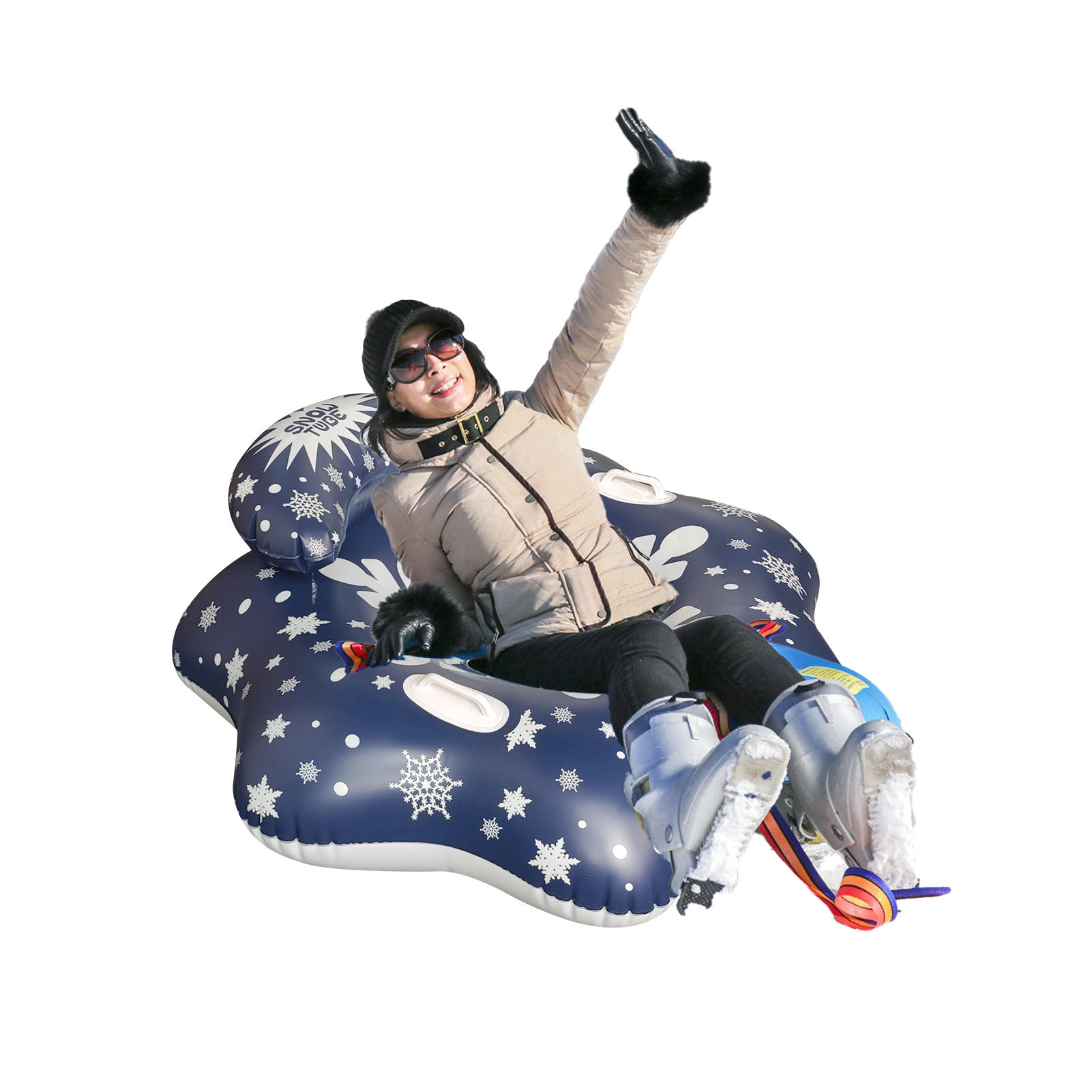 Лыжная трубка, тяжелая Снежная трубка из толстого материала, подходит для детей, уличные игрушки для снега, надувные сани для детей и взрослых