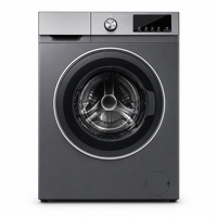 Lave-linge/sécheuse tout-en-un avec moteur BLDC 10 kg, boîtier en acier inoxydable, classe énergétique A, lavage rapide en 15 min, tambour cubique 3D