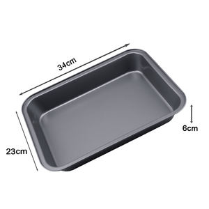 Plat à pâtisserie rectangulaire antiadhésif en acier au carbone profond pour utilisation au four, compatible lave-vaisselle - Product Image 2