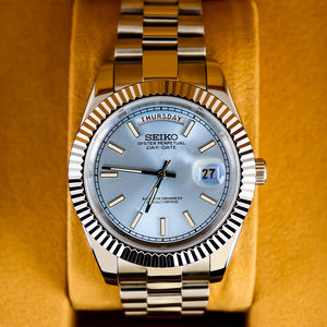 Reloj Mecánico Automático para Hombre, Clásico, Resistente al Agua 3ATM, con Esfera de Cristal de Zafiro y Correa de Acero Inoxidable - Product Image 1