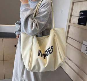 New Letter Printing <b>Messenger</b> <b>Bag</b> Large Capacity Canvas <b>Bag</b> Shoulder <b>Messenger</b> <b>Bag</b> Female - Product Image 3