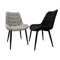 Chaises de salle à manger empilables pour restaurant, café, structure en métal robuste avec revêtement en cuir PU, chaises de bistrot modernes pour cuisine