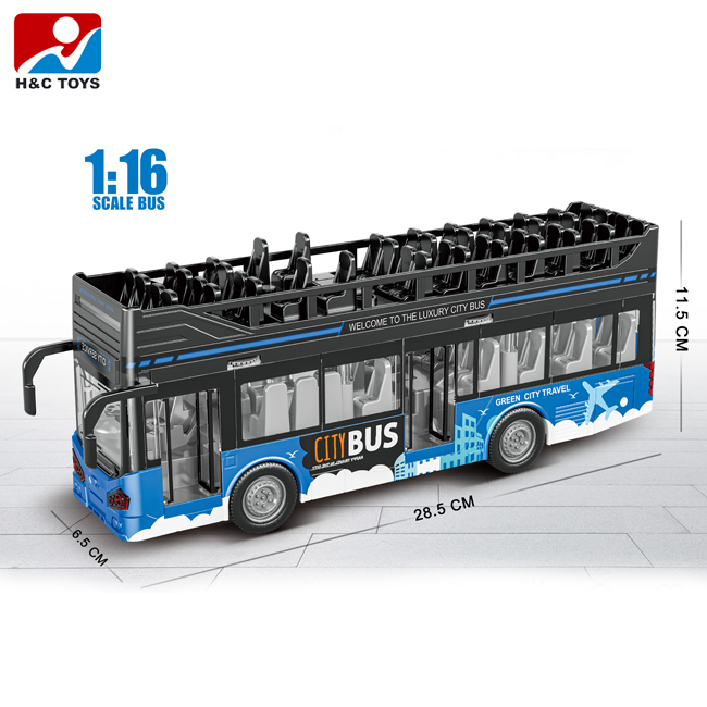 Multifunction Double Decker Traffic Bus Toy for Kids, Plastic