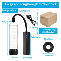 Pompe à pénis électrique automatique rechargeable par USB en silicone étanche avec poignée intelligente taille S