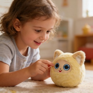 Jouet en peluche interactif intelligent certifié CE CPC ROHS, très populaire, compagnon émotionnel, détection tactile, voix claire, peau lavable - Product Image 2