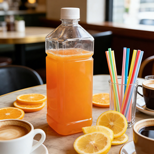 Botella Cuadrada de Plástico <span class=keywords><strong>PET</strong></span> para Bebidas, Aceite Comestible, Alcohol, Jabón Líquido y Agua Mineral con Tapa de Rosca - Product Image 1