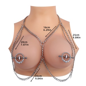 ที่หนีบหัวนมโลหะ QKKQ พร้อมโซ่เหล็ก อุปกรณ์พันธนาการหน้าอก BDSM ที่หนีบหัวนมเพื่อความรู้สึก ที่หนีบหน้าอก ของเล่นทางเพศสำหรับผู้หญิงและผู้ชาย - Product Image 4