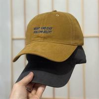Gorra de béisbol bordada con letras de otoño, unisex, de ala ancha, estilo casual/deportivo, de tela de algodón, ajustable, con corona suave, sombrero para el sol