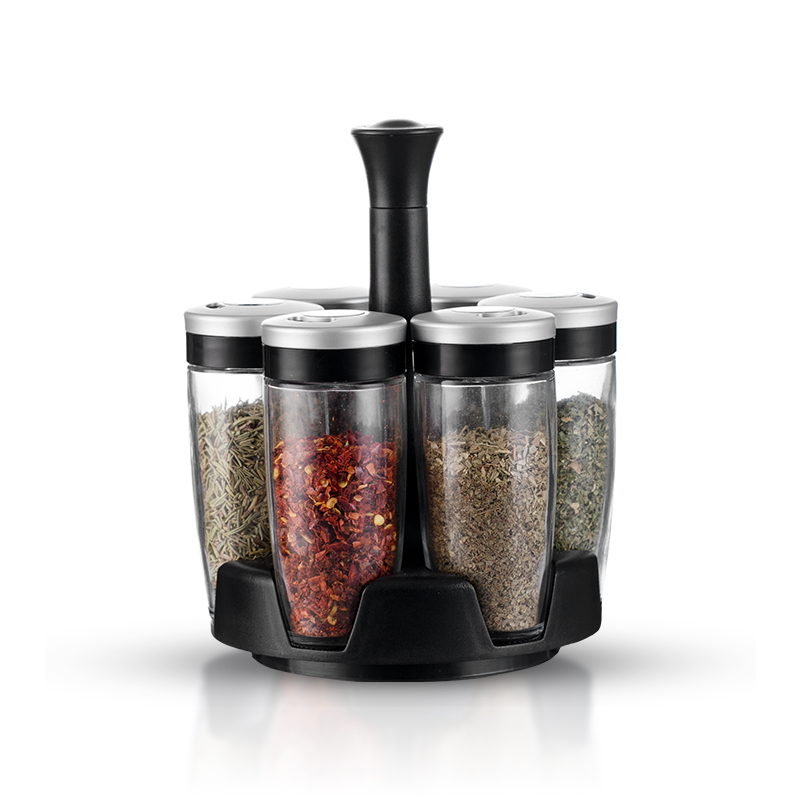 6 Jars Spice Rack Set