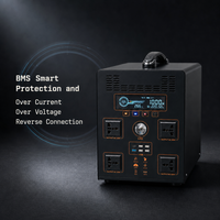 Station d'alimentation portable LiFePO4 économique 1000W 665.6Wh pour secours d'urgence XW-B1052