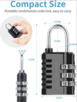 Cadenas à combinaison numérique en alliage de zinc pour armoire scolaire, casier de gym et bagages