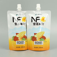 50ml 100ml 500ml sac d'emballage en plastique de forme spéciale pour boisson de jus NFC boisson gazeuse et jus de fruits sacs de poche à bec debout