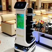 Robot de service alimentaire multilingue MiCity, robot de livraison de sushis, charge utile de 40 kg, navigation laser, robot serveur de restaurant