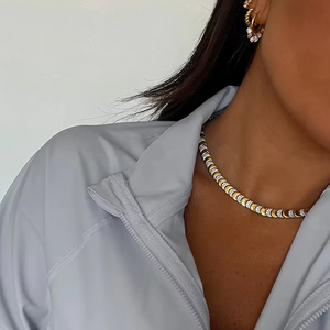 <span class=keywords><strong>Set</strong></span> di Collana <span class=keywords><strong>Girocollo</strong></span> e Bracciale di Tendenza 2024 a Forma di Luna Semplice con Micro Pavé di Zirconi per Donna Novità più Vendute - Product Image 3