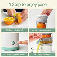 Presse-agrumes électrique portable pour la maison, tasse à jus avec séparation de la pulpe, en acier inoxydable et plastique PP, outils durables pour fruits et légumes