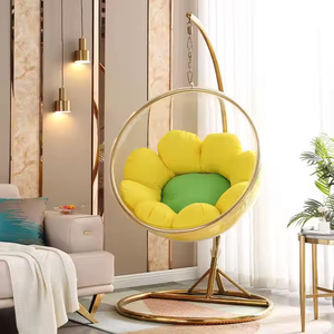 Fauteuil suspendu en rotin en forme d'œuf, design moderne, pour intérieur et extérieur, mobilier de jardin en métal et cannage, balançoire de patio - Product Image 5