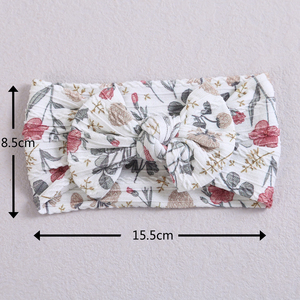 Bandeaux turbans en Nylon pour filles, serre-<span class=keywords><strong>oreille</strong></span> avec câble tricoté, nœuds imprimés, avec doublure princesse, déguisement Parent-enfant - Product Image 6