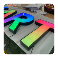 Logotipo de Letras 3D Personalizado para Exteriores con Iluminación RGB a Todo Color, Programable, Comercial