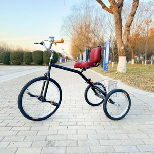 2025 más nuevo Popular Retro <span class=keywords><strong>bicicleta</strong></span> de tres ruedas 22/16 "Triciclo de ocio urbano plegable - Product Image 4