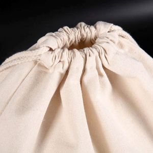 Recycle Linen Drawstring <b>Bags</b> Fabric Storage Muslin <b>Bag</b> Cotton Drawstring Pouch with Custom Logo - Product Image 6