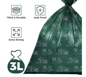 Bolsas para excrementos de perro portátiles y duraderas, ecológicas, al por mayor de fábrica, en rollos con material EPI, fragancia a café, tipo boca plana - Product Image 4
