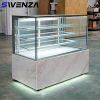 Vitrina Refrigerada Comercial para Pasteles, Exhibición de Vidrio para Panadería, Directo de Fábrica