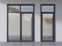 Portes de magasin en aluminium KFC, portes vitrées extérieures, design français pour usage extérieur