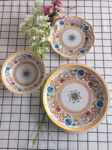Ensemble de <span class=keywords><strong>vaisselle</strong></span> en mélamine Granny Chic Retro Design Old Art ensembles de <span class=keywords><strong>vaisselle</strong></span> en plastique écologique - Product Image 3