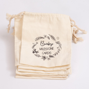 Bolsa <span class=keywords><strong>de</strong></span> Algodón Ecológica con Logotipo Personalizado, Bolsa <span class=keywords><strong>de</strong></span> Regalo para Guardar la <span class=keywords><strong>Tabla</strong></span> <span class=keywords><strong>de</strong></span> Medidas del Bebé - Product Image 3