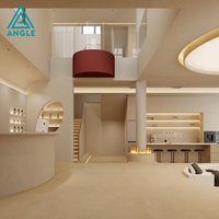 Ensemble de comptoirs de réception pour salon commercial avec éclairage LED, étagère d'exposition personnalisée pour salon de beauté, design d'intérieur pour spa et salon