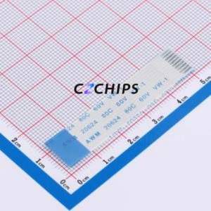 FFC-1.0-10P-50mm-B FFC Cable (Flexible Flat Cable) P=1mm Connector 10P 1mm 0.3mm Reverse - Product Image 1