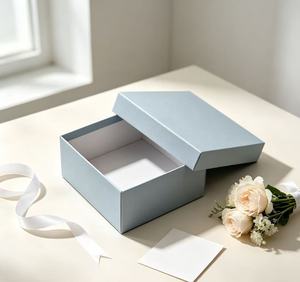 Boîte cadeau rigide personnalisée en papier avec couvercle magnétique, boîte d'emballage rectangulaire pour bougie ou portefeuille - Product Image 2