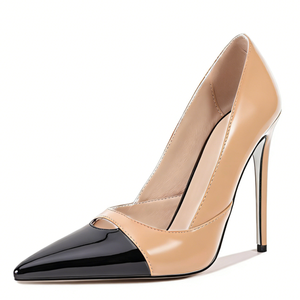 Chaussures d'été et d'automne pour femmes, talons D'Orsay multicolores, sexy, à bout pointu, talon fin, coupe large, grande taille 45 - Product Image 2