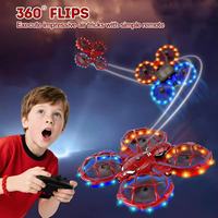 Avion acrobatique araignée à succès avec retournement 3D, lumières LED, vol stationnaire automatique, télécommande 2.4G, quadricoptère
