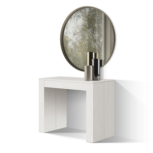 Angelo <b>Extendable</b> Console <b>Table</b> White Ash Melamine Finished Internal Use - Product Image 1