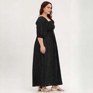 Vêtements personnalisés pour femmes Offre spéciale Été Nouveau col en V Grande taille Robe pour femmes Vente en gros - Product Image 2