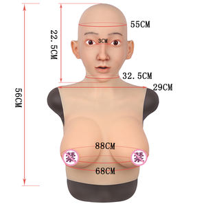 Masque en silicone réaliste Masque de tête féminin en silicone fait à la main <span class=keywords><strong>Halloween</strong></span> Beauty Face <span class=keywords><strong>pour</strong></span> Crossdresser Cosplay - Product Image 2