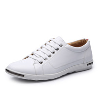 Baskets basses décontractées pour hommes en cuir synthétique rouge à lacets – Chaussures confortables pour la marche quotidienne