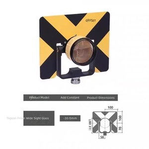Prisme <span class=keywords><strong>de</strong></span> <span class=keywords><strong>topographe</strong></span> CSY réglable et réfléchissant en verre et aluminium C6, cible <span class=keywords><strong>de</strong></span> précision pour station totale, paramètres personnalisables - Product Image 4
