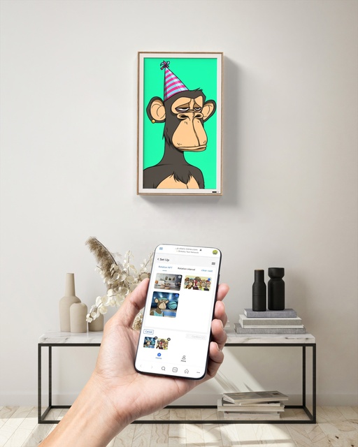 Electronic Nft Photo Wallet Crypto Album Art Gallery Frame Wall Mounted Advertising Display Touch Screen Digital Signage
