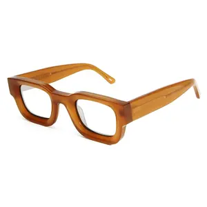 Montura de gafas ópticas cuadradas Punk de acetato hechas a mano de moda para hombre, gafas para miopía, monturas de gafas graduadas, Lentes ópticos Para