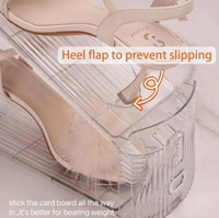 Organisateur de chaussures empileur de chaussures pour l'organisation de porte-chaussures de stockage d'économiseur d'espace de placard, transparent